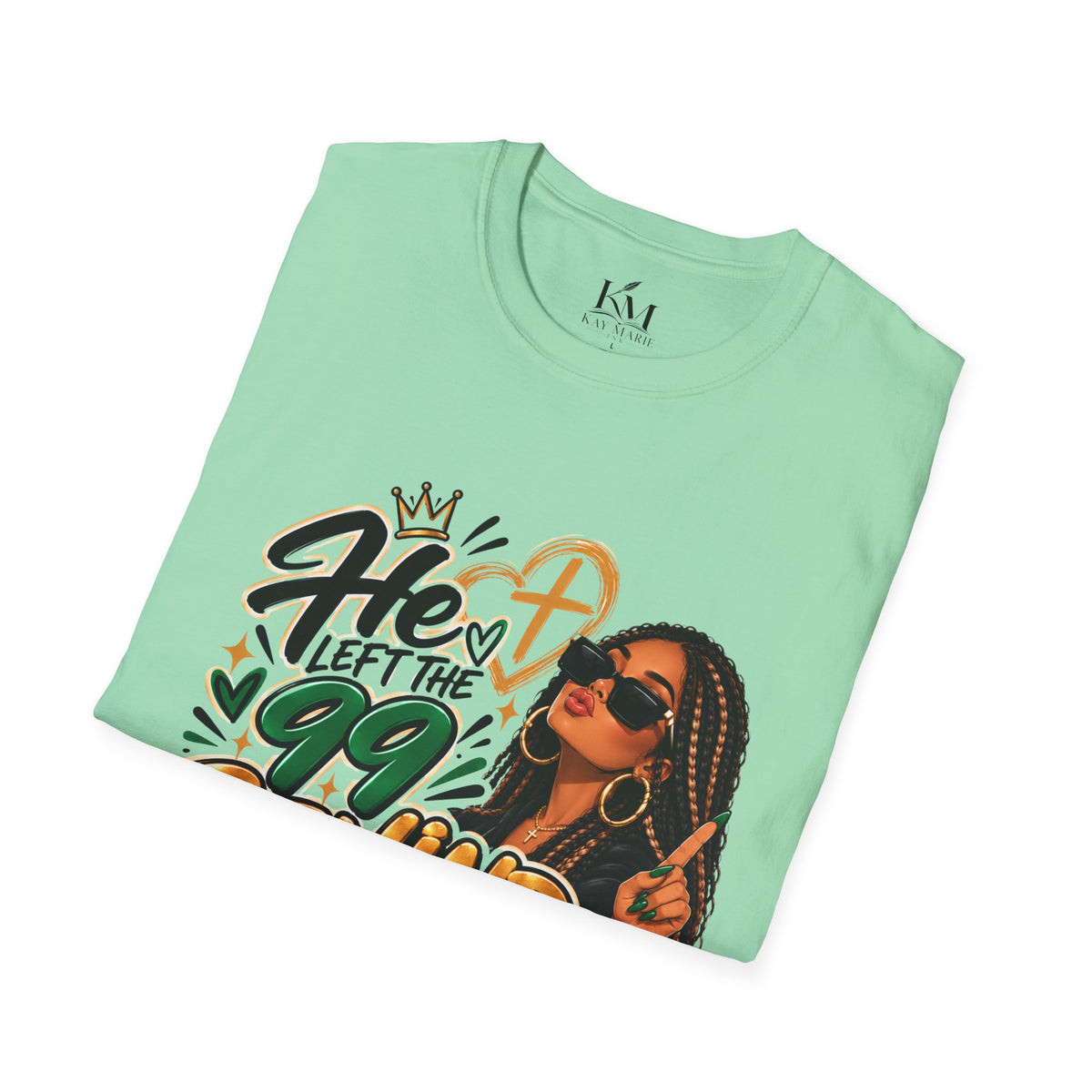 He Left The 99 Behind For Me Tan | Unisex T-Shirt | Luke 15:4