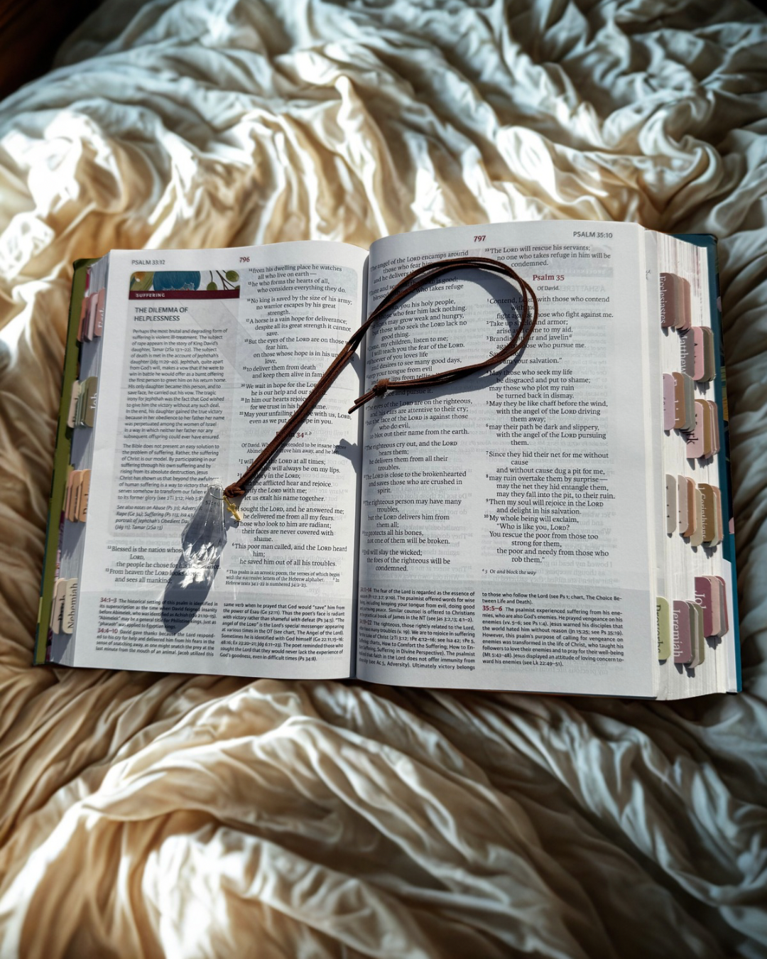 Bible Chrystal Teardrop Bookmark