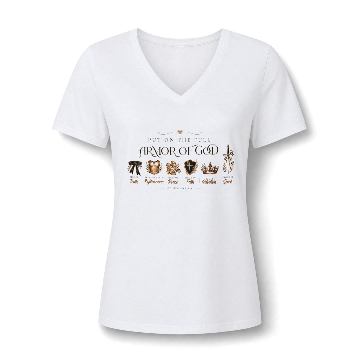 Armor of God | Women's V-Neck T-Shirt | Ephesians 6:11