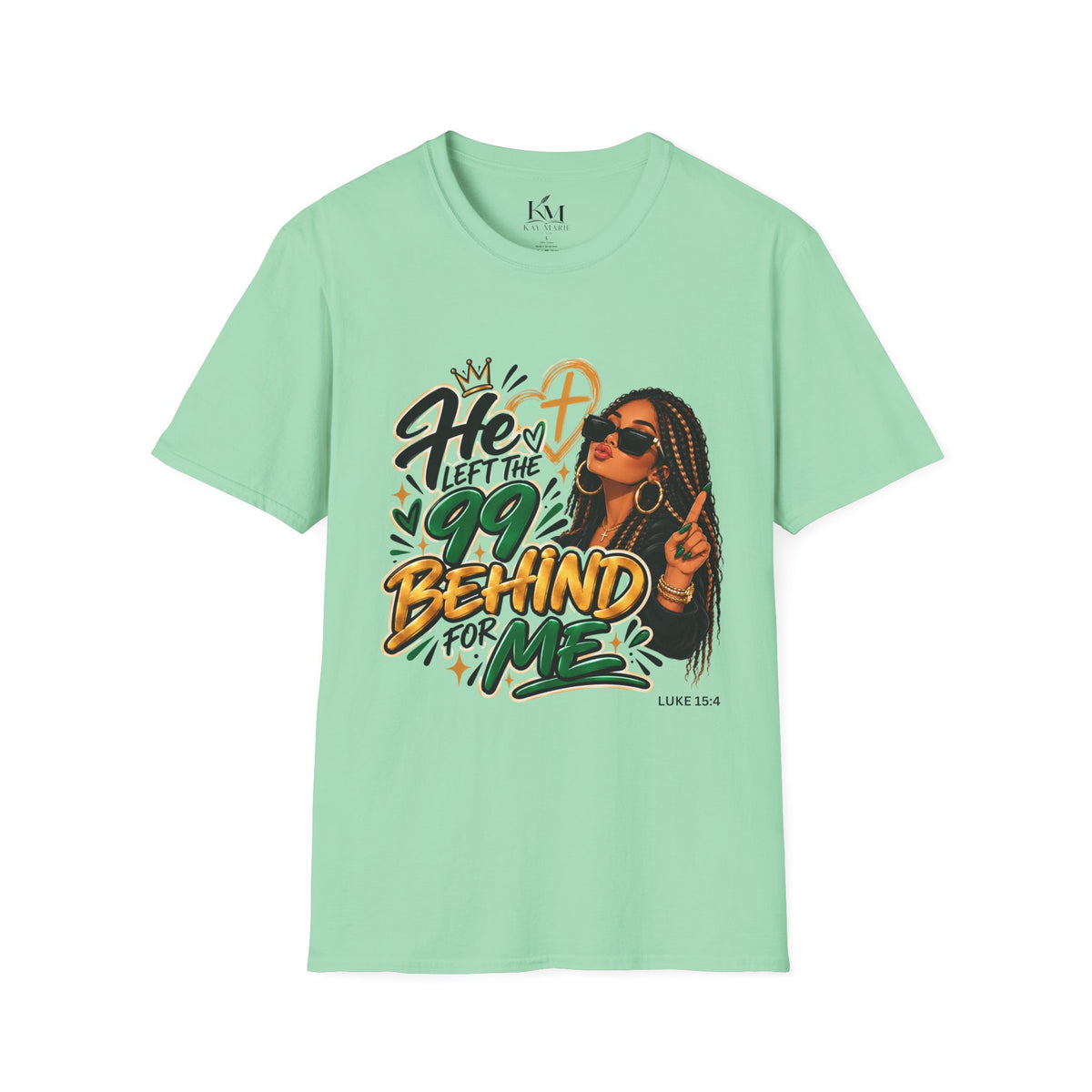 He Left The 99 Behind For Me Tan | Unisex T-Shirt | Luke 15:4
