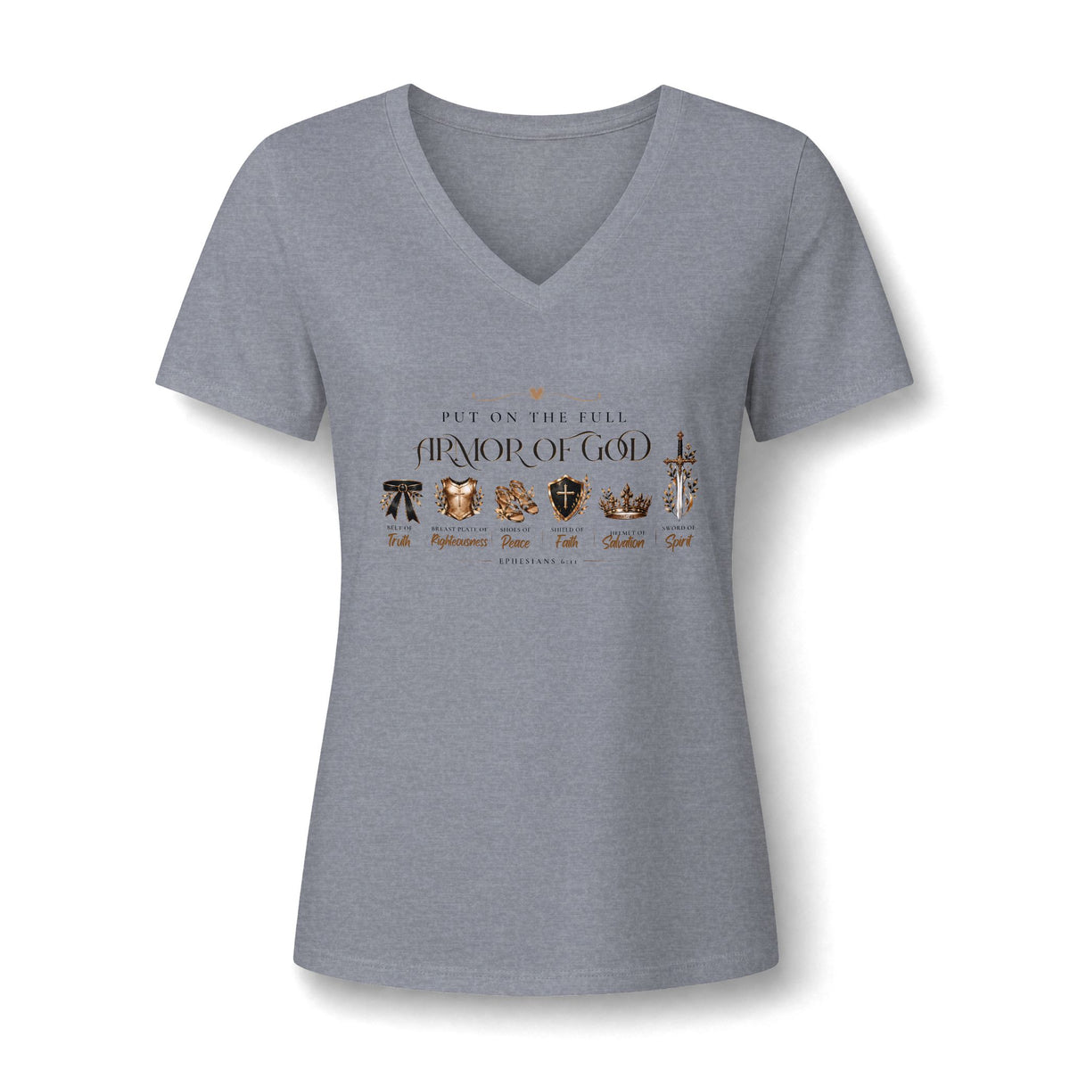 Armor of God | Women's V-Neck T-Shirt | Ephesians 6:11