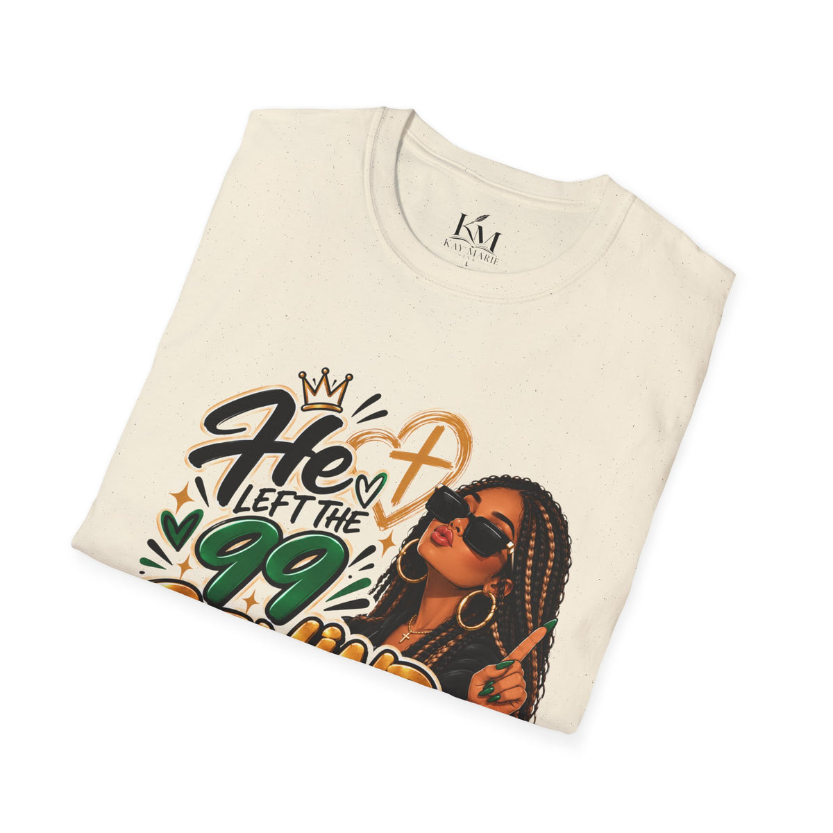 He Left The 99 Behind For Me Tan | Unisex T-Shirt | Luke 15:4