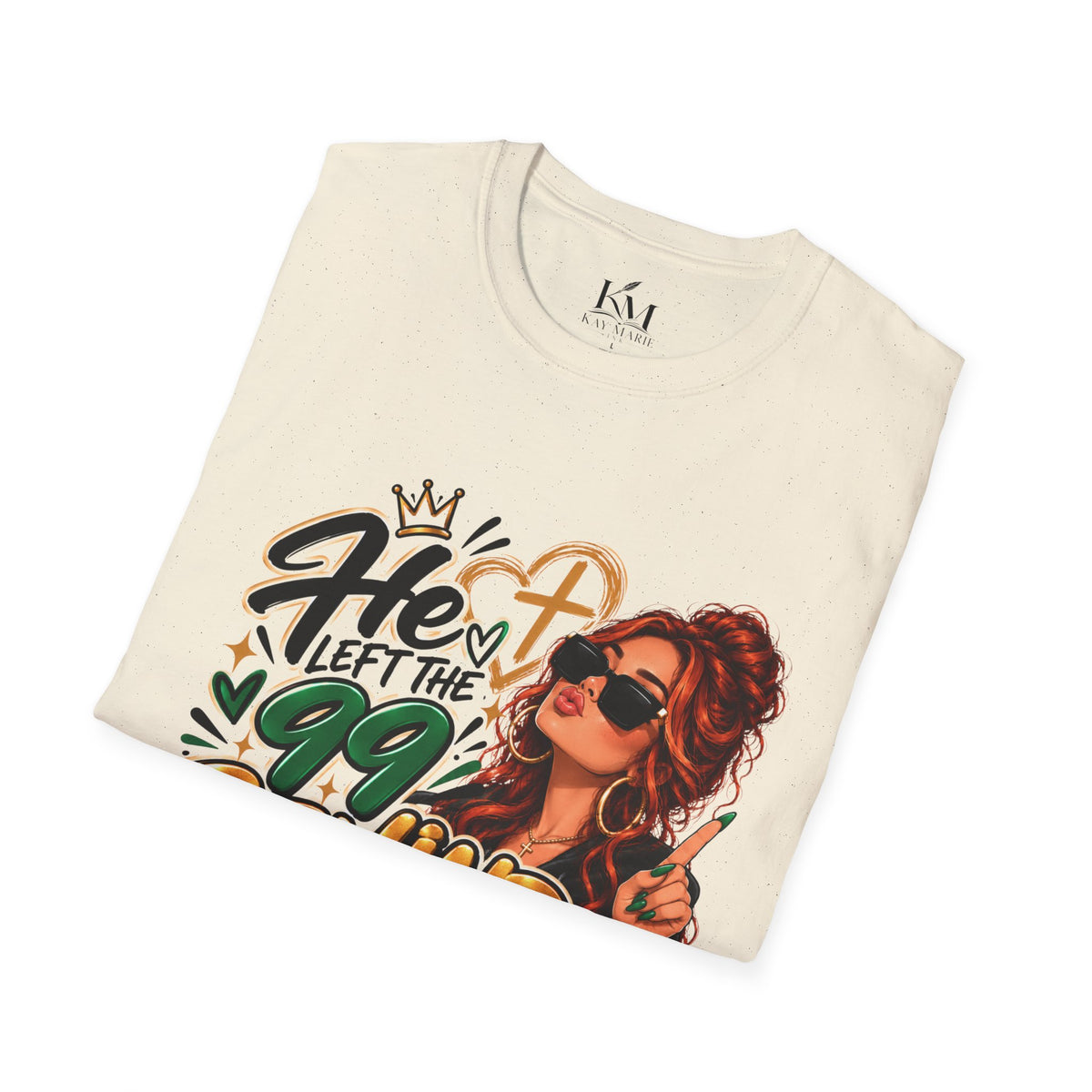 He Left The 99 Behind For Me Red | Unisex T-Shirt | Luke 15:4