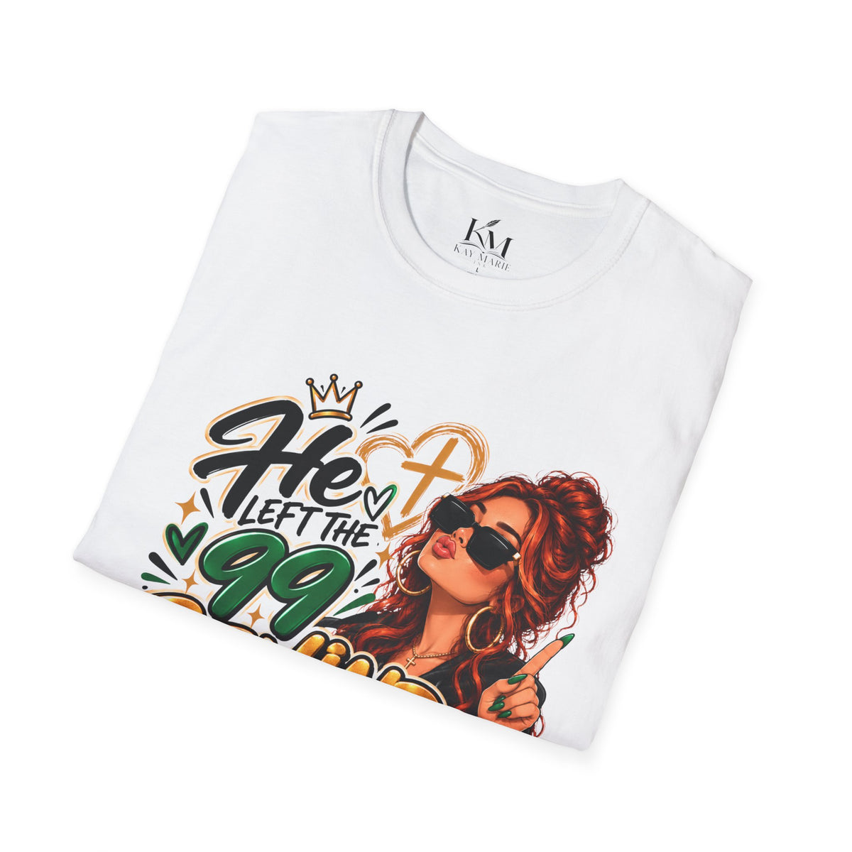 He Left The 99 Behind For Me Red | Unisex T-Shirt | Luke 15:4
