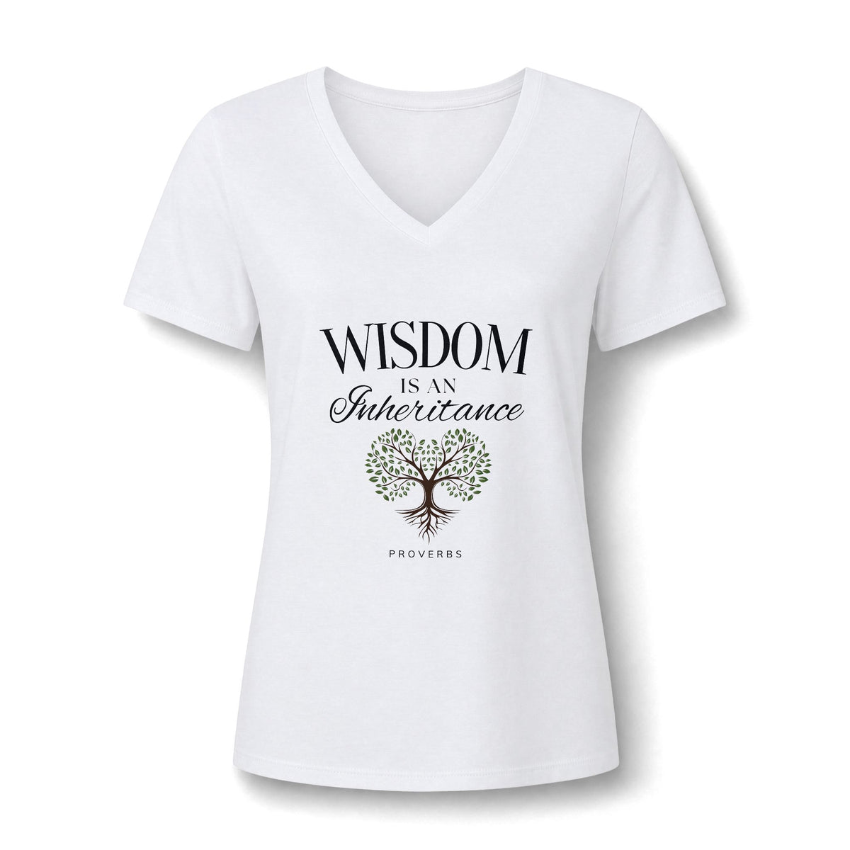 Wisdom Is An Inheritance Tree of Life V-Neck T-Shirt