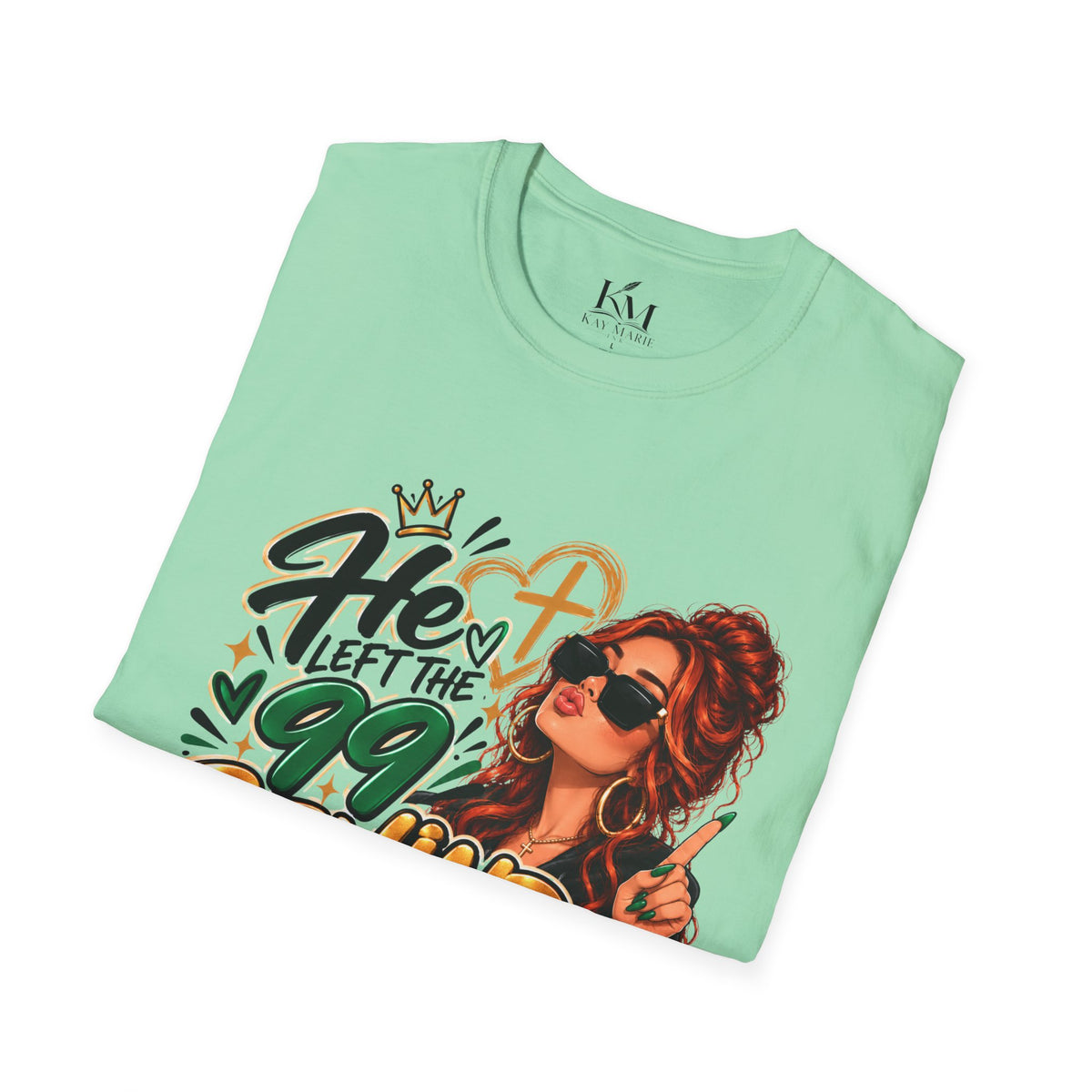 He Left The 99 Behind For Me Red | Unisex T-Shirt | Luke 15:4
