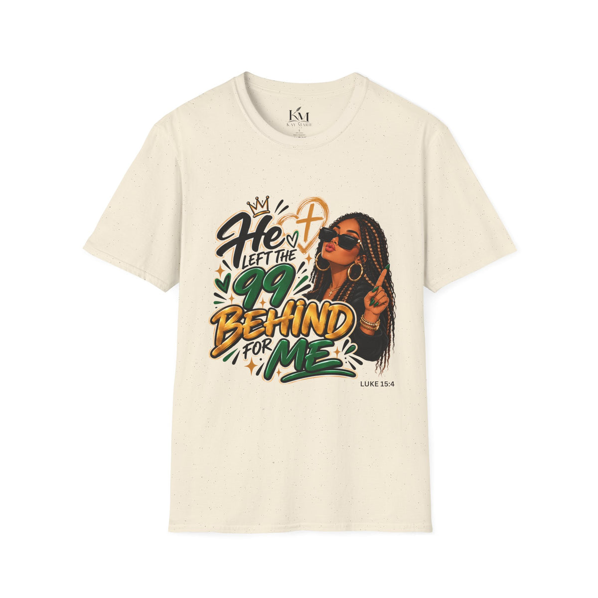 He Left The 99 Behind For Me Tan | Unisex T-Shirt | Luke 15:4