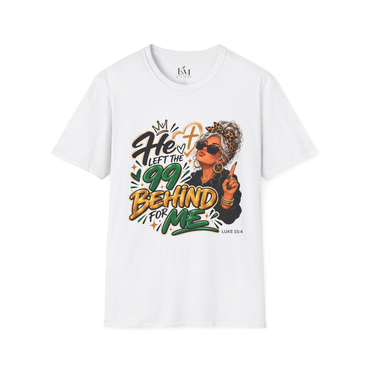 He Left The 99 Behind For Me Silver | Unisex T-Shirt | Luke 15:4